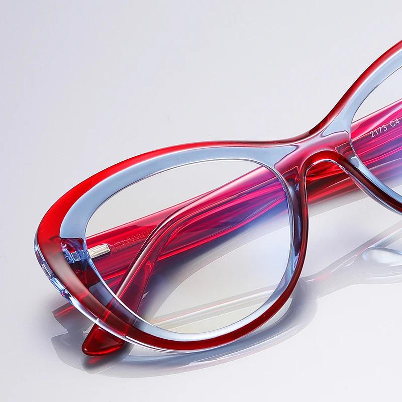 Green Pink Frame Cat Eye Myopia Glasses Woman Spring Hinge TR90 Minus Photochromic Glasses With Diopters 0 -0.5 -0.75 To -6.0