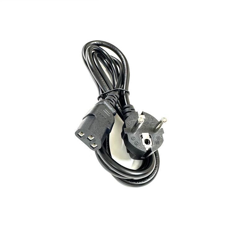 European 3-Pin Cloverleaf Plug Power Cord for Computers and Monitors