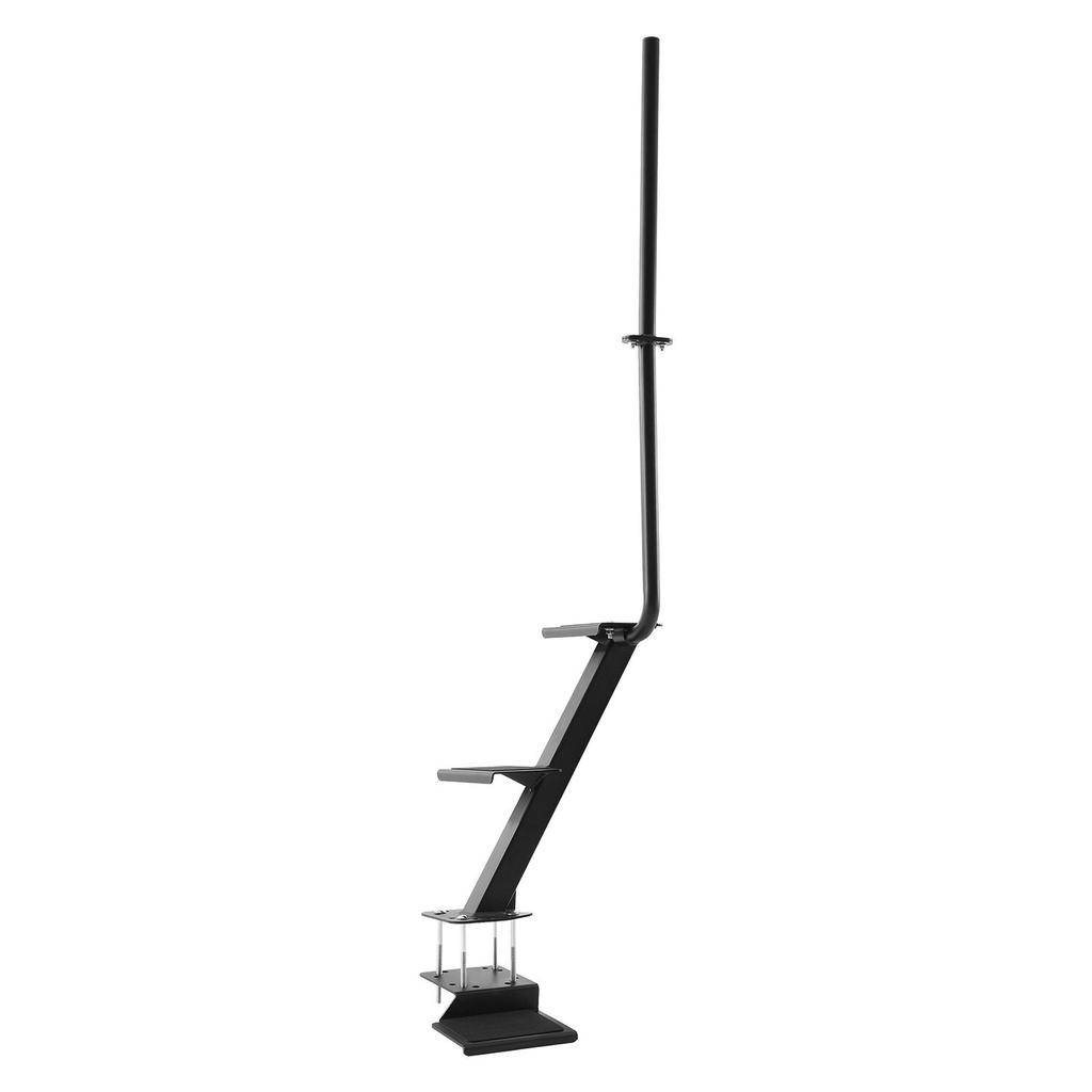 Boat Trailer Steps, 3-Step, Heavy-Duty Boat Trailer Steps with Handle, Non-Slip Surface, 3 Mounting Angle Options, Steel Ladder for 76.2 X 76.2/76.2 X