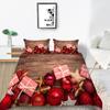 Christmas Gift Quilt Cover Pillowcase Two Or Three Piece Set 3D Digital Printing Polyester
