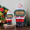 Santa Claus Resin Figurine with Merry Christmas Sign - Festive Home Decoration