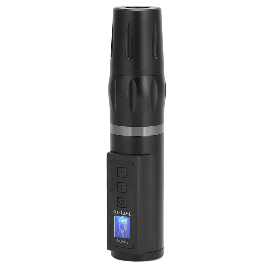 Cordless Tattoo Pen Machine Aluminum Alloy Frame Digital Display High Speed Tattoo MachineGrey