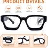3 Pack Progressive Multifocal Reading Glasses for Women Retro Square Multifocus Readers Blue Light Computer Glasses