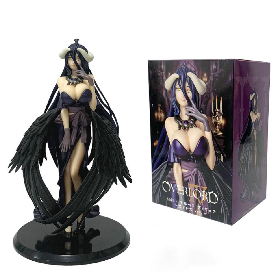 Heiße Anime Overlord Figur Albedo Partykleid Serie Actionfigur Figur PVC Schreibtisch Auto Dekoration Sammlungsmodell Spielzeug Geschenk
