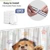 1pc Funny Dog Paw Print Shower Curtain Bathroom Decor Bathtub Partition Hanging Curtain with 12 Hooks 70.8x70.8 Inch Cute Pet
