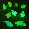 50Pcs Glow-in-the-dark Mini Dinosaur Figurine Luminous Clear Dino Resin Statue Miniature Dinosaur Ornament Home Office Desktop Decoration