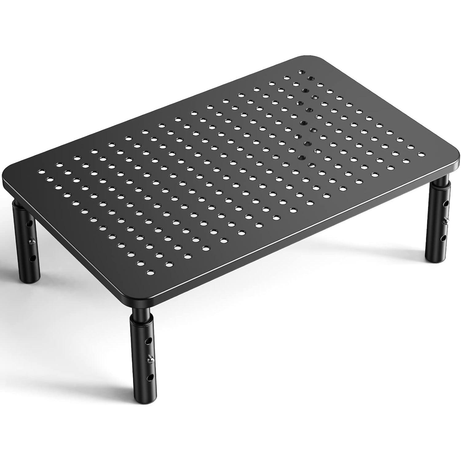 Metal Monitor Riser with Storage Drawer