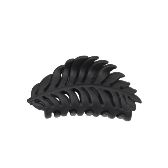 Женская большая заколка для волос в форме листа, полый дизайн, коготь для волос на спине, душ, коготь для волос, захват листьев, аксессуары для волос чёрный