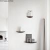 Wooden Wall Shelf Semicircle Solid Wood Wall Hanging Storage Rack Home Living Room Decoration Organizer White Wax Wood Shelf