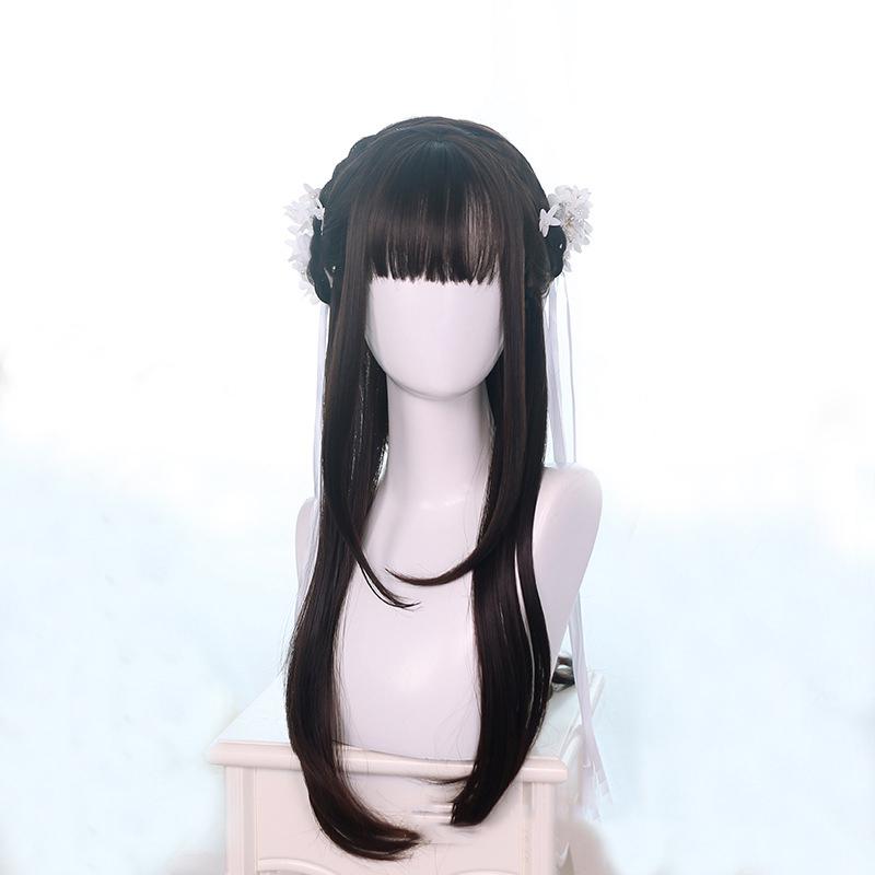 

Bybrana Жен. Челка Прямые волосы и длинные волосы Синтетические волосы Для повседневного ношения 60cm