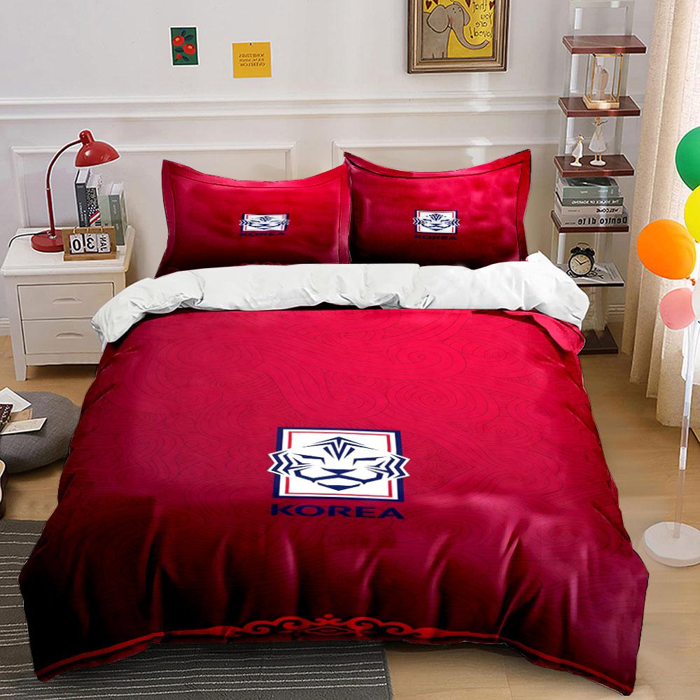 Tiger face with Korea . Bedding sets Duvet cover sets Duvet covers Pillowcases(1* Duvet Cover 2* Pillowcases without duvet insert) 135x200cm