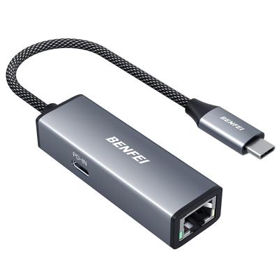 BENFEI Gigabit Ethernet Adapter Supports 100W Fast Charging Thunderbolt Compatible Equipped with RJ45 LAN Port Compatible with iPhone 15 MacBook iPad