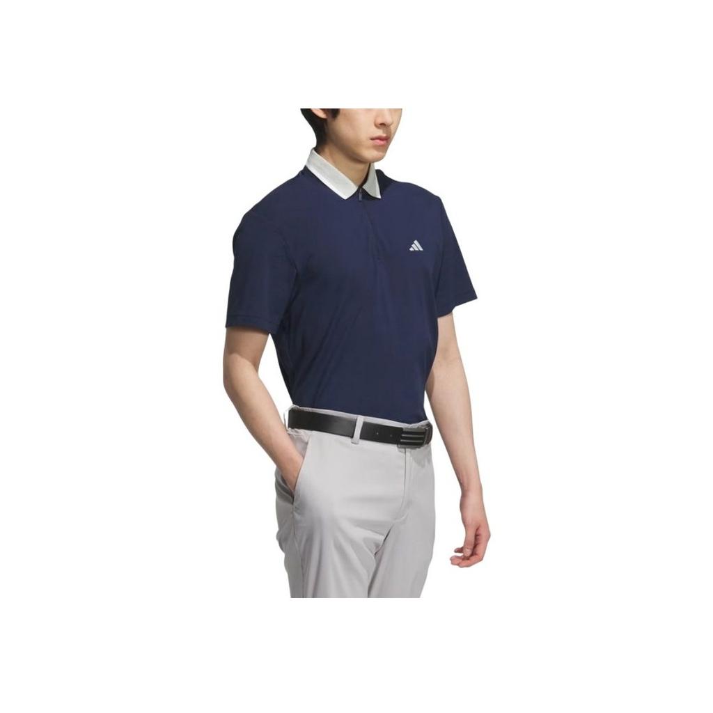 Adidas Ultimate Golf Fashion Simple Short Sleeve Polo Shirt Men Polo Shirts Navy-Blue JG1321