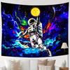 VIKAMA Royal Knight Astronaut Fantasy Tapestry Nebula Gradient Theme Bedroom Game SciFi Enthusiast Room Decor