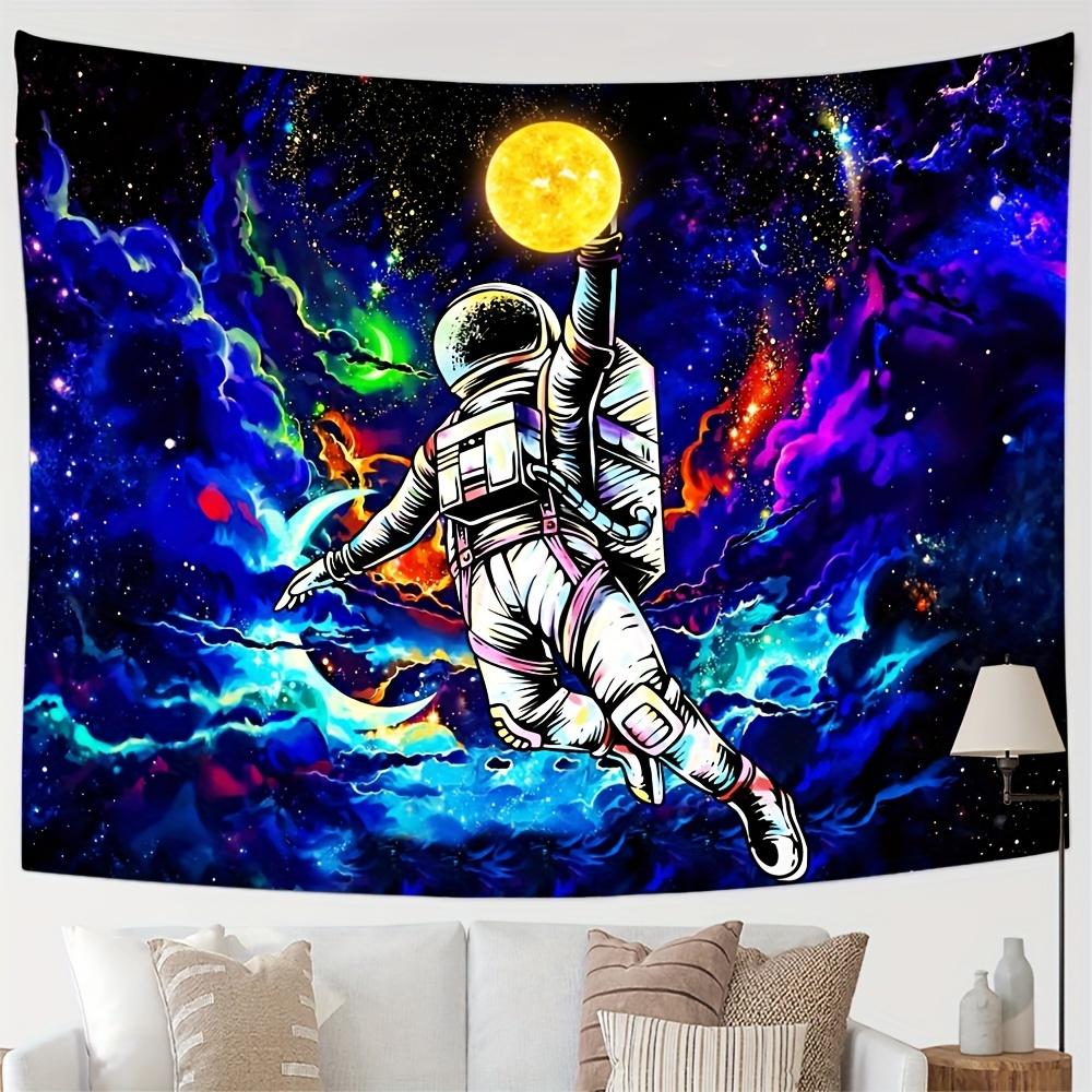 VIKAMA Royal Knight Astronaut Fantasy Tapestry Nebula Gradient Theme Bedroom Game SciFi Enthusiast Room Decor