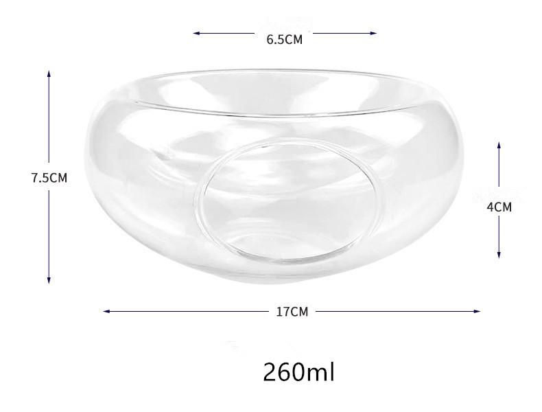 High Borosilicate Glass Salad Bowls Creative Hotel Tableware Dry Ice Artistic Conception Plate Molecular Delicacies Cuisine Dish