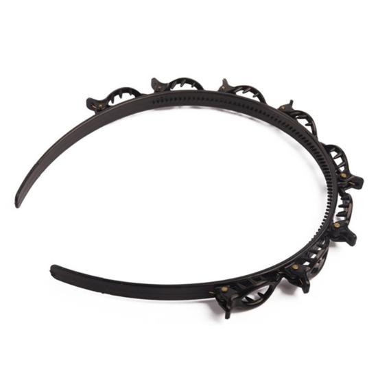 

Женская мода Двухслойные заколки для волос с челкой Заколки Обруч для волос Повязка на голову Головной убор чёрный