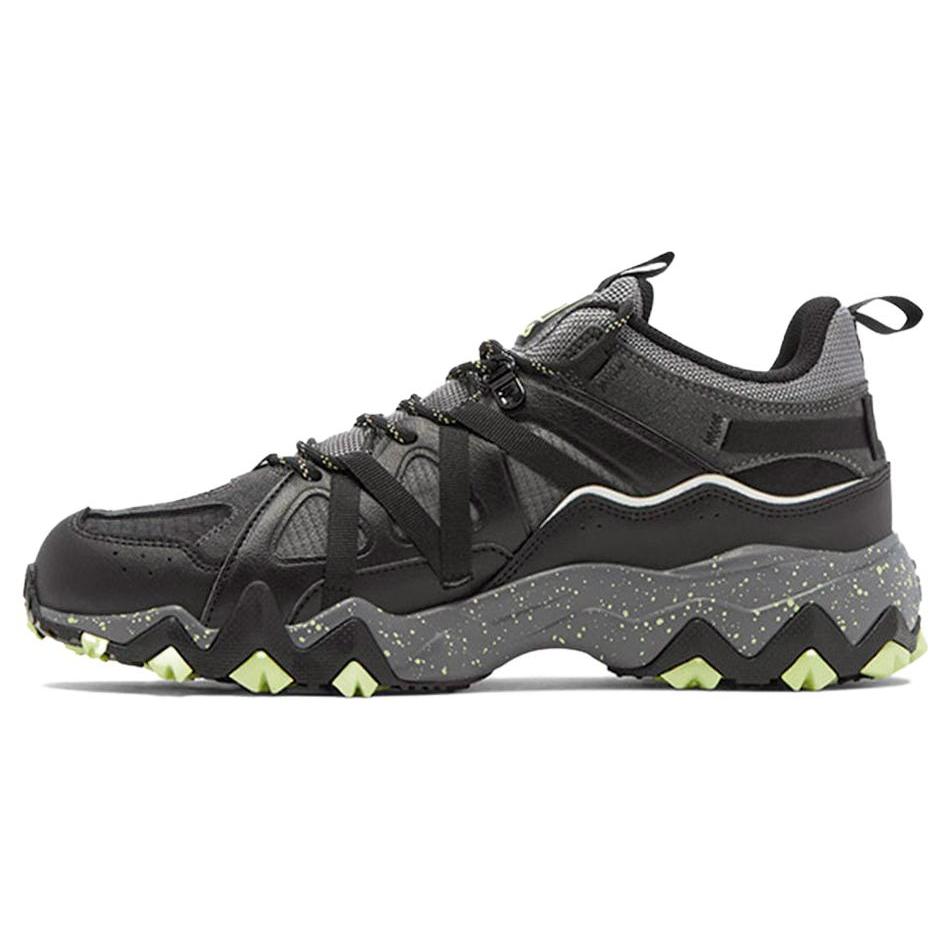 

FILA Round Tip Cushioning Abrasion Resistant Cushioning, Wear Resistant Low top Running Shoes Men s Black 1JM01692_056 41.5