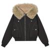 Winter Jackets Fur Collar Parkas Coat Women's Vintage Thicken Fleece Warm Jackets Streetwear Harajuku Hip Hop Padded Jackets Outwear