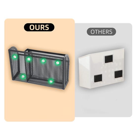 Magnetic Pen Holder 3 Compartments Heavy Duty Metal Fridge Whiteboard School Office Supplies Stationery Storage Organizer Rack