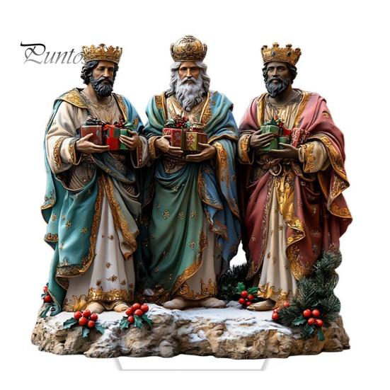 Winter Snow House Acrylic Decoration 2D Flat Nativity Scene Table Sign Christmas Home Office Living Room Bedroom Bookshelf Desktop Ornament