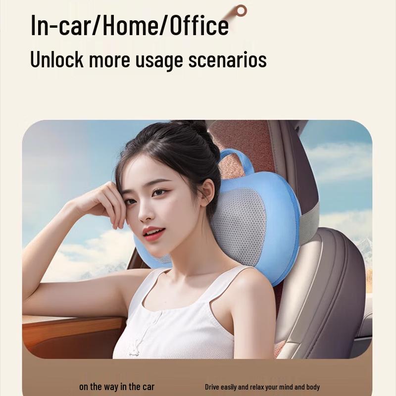 Aux Rechargeable Neck and Shoulder Massager Pillow