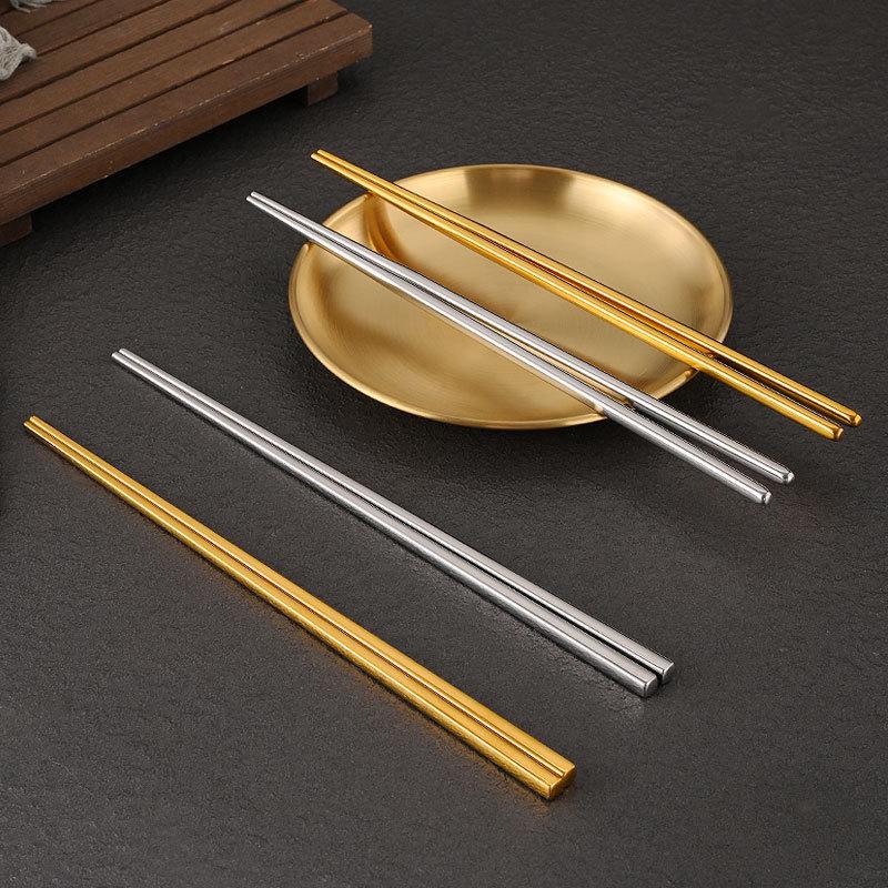 Non-Slip Insulated Stainless Steel Chopsticks for Hot Pot & BBQ