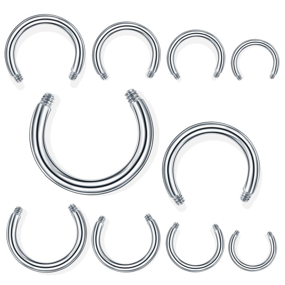 100pcs/lot Steel Earring Barbell Nipple Labret Piercings Nose Ring Eyebrow Piercings Screw Ball Replacement Accessories