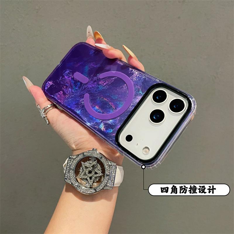 Gradual change contrasting color is suitable for Apple 11 mobile phone case 11promax glacier pattern magnetic case colorful anti-drop 11pro