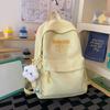 Schoolbag Junior and High School Student Schoolbag Korean Version Simple Embroidered Backpack College Style High Value Women's Bag Versatile Light