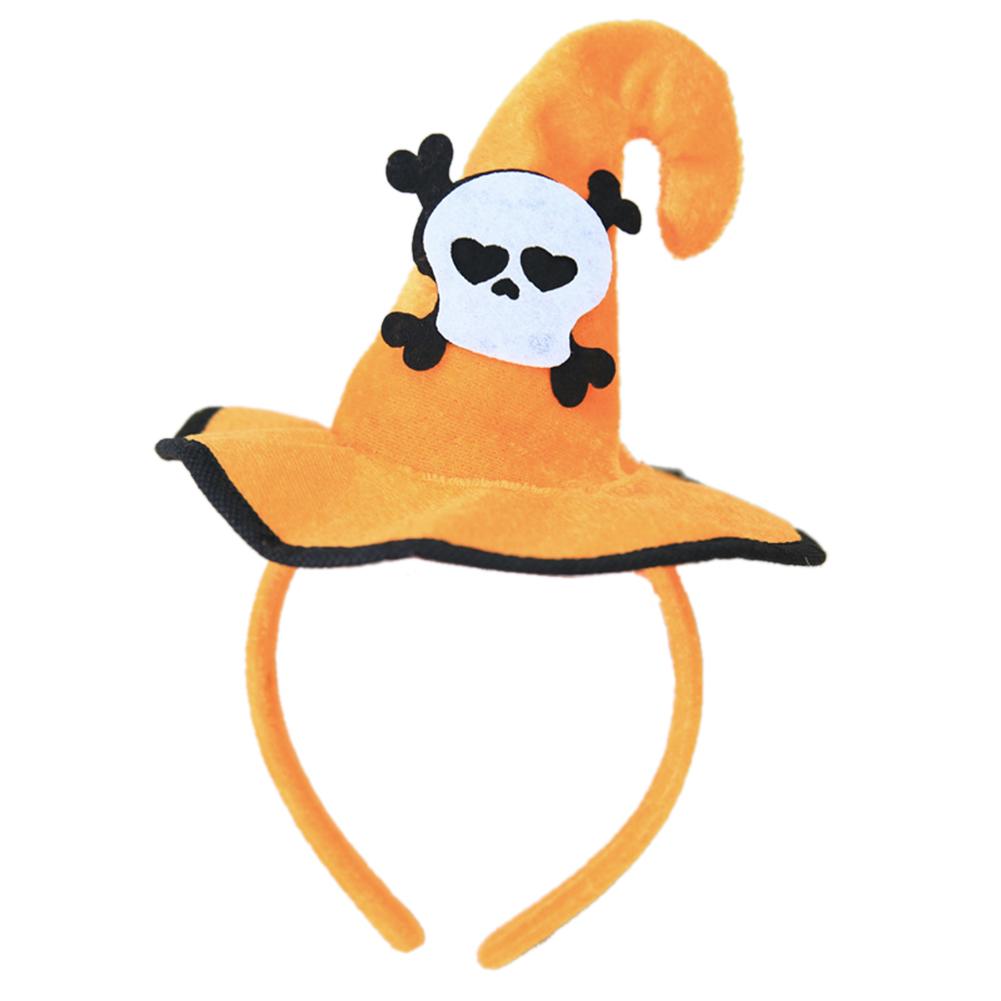 Kids Halloween Headband Decoration Cute Pumpkin Hat Shaped Hair Band Party Headwear Accessories