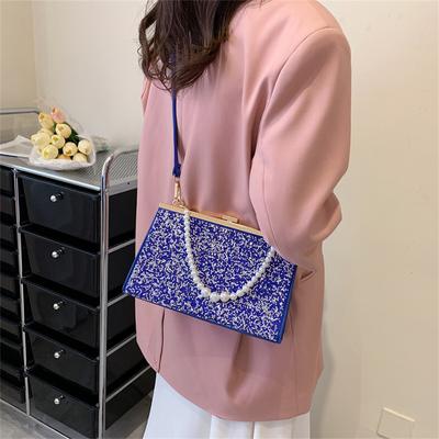 Cross-border Fashion High-end Texture Bright Diamond Women's Handbag 24 New Exquisite Literary One-shoulder Messenger Bag Women