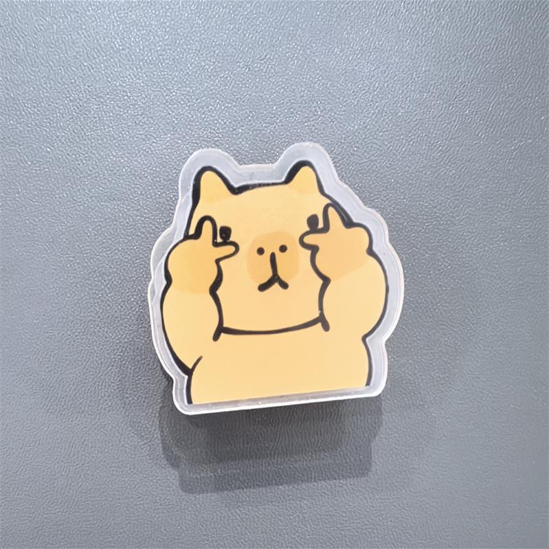 Xiaohongshu Мультяшная Какашка Акриловый Двусторонний PP Зажим Креативная Забавная Папка Зажим для Книг