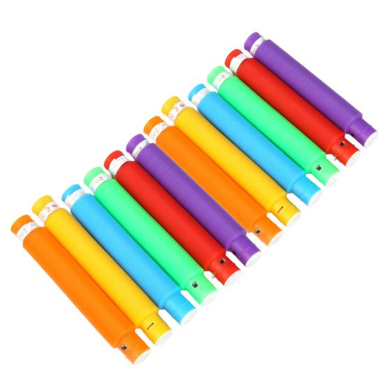 12 Pcs Glow Sticks Party Favors LED Light Up Pop Tubes Kids