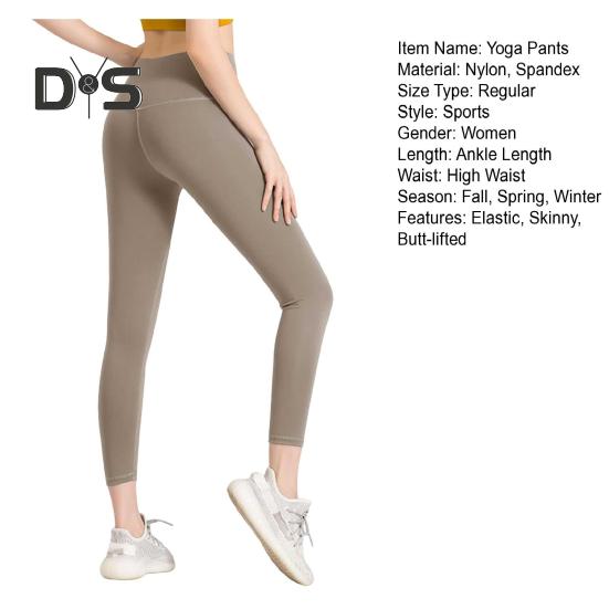 Women Yoga Pants High Waist Tummy Control Butt-lifted Skinny Elastic Skinny Compression Jogging Exercise Lady Sports Trousers Sweatpants for Yoga Gym