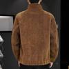 Men's Lambswool Lapel Short Leather Jacket - 300g, Thickened, Autumn/Winter, Plus Size, Trendy.