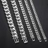Europäische vergoldete Zirkon Cuban Link Halskette (10mm-22mm) - Trendiger Hip Hop Schmuck.