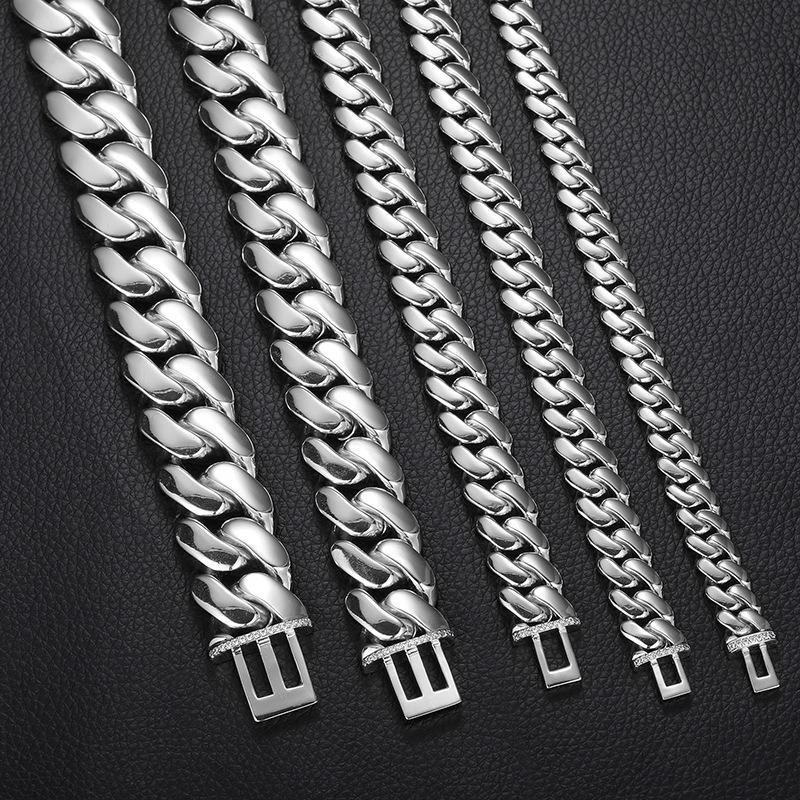 Europäische vergoldete Zirkon Cuban Link Halskette (10mm-22mm) - Trendiger Hip Hop Schmuck.