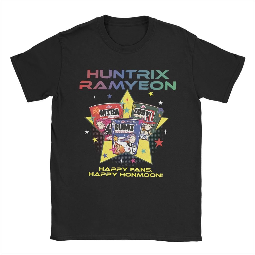 Man T Shirt Huntrix Kpop Demon Hunters  T Shirts Trendy Cool  Summer Tee Shirt Vintage Casual Pure Cotton Tops Plus Size 6XL