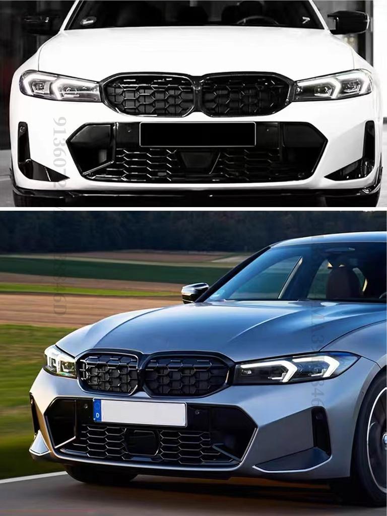 Front Kidney Double Slat Diamond Grille Grill Center Grid Mesh Tuning Part For BMW 3 Series G20 G21 LCI 2025 330i 320d M340i