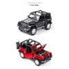 1/32 Scale Jeep Wrangler Rubicon Alloy Car Model Diecast Metal Toy Off Road Vehicles Sound Light Children Toy Trendy Display Ornament