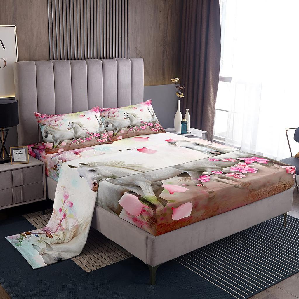 Rat Rodent Pattern Bed Hat Four-Piece Bedding Set Bedroom Dormitory Bedding Decoration