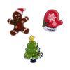 3pcs/set Christmas Tree Elk Snowman Alloy Brooch Fashionable Christmas Corsage Jewelry Accessory Party Festival Gift