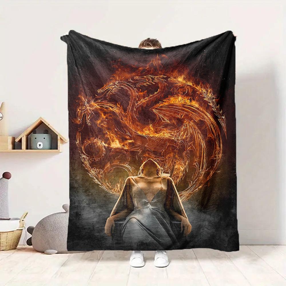 Flame Artistry Flannel Blanket Throw Blanket Soft Warm Sofa Bed Camping Home Decor Unique Christmas Gift C9211396