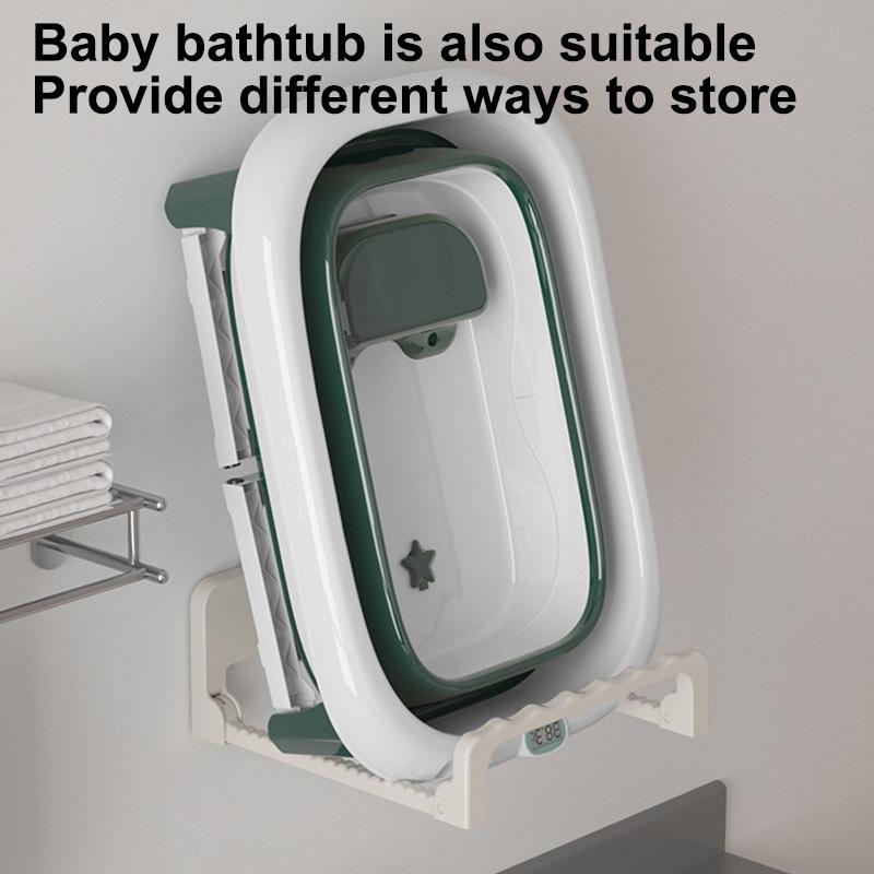 Foldable Wall-Mounted Washbasin Rack Multifunction Punch-Free Kitchen Bathroom Rack Basin Storage Rack Towel Hanging Holder