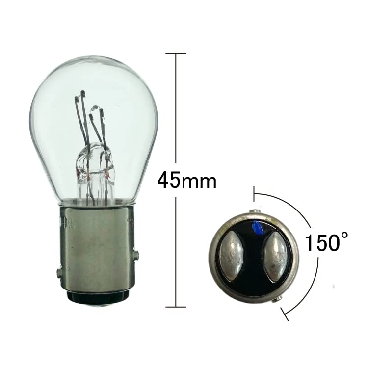 Nissei Industries POLARG Incandescent Bulb for Imported Cars, S25 Pin Angle, 12 V21/4 W,