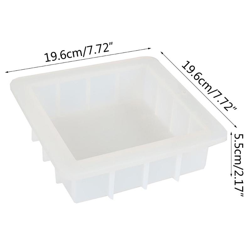 6inch Square Silicone Mold Wax Melt Polymer Aromatherapy Making Handmade Cupcake Chocolate Handicraft Making Mould