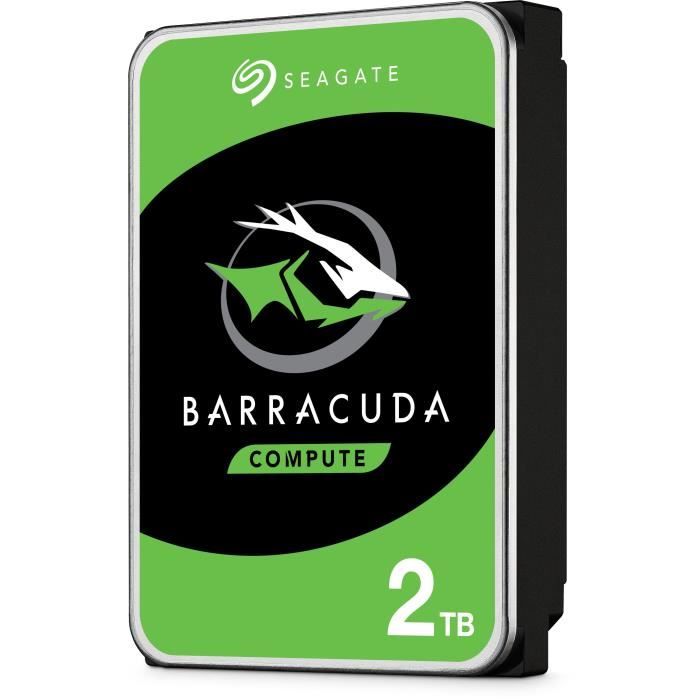 SEAGATE - Disque dur Interne HDD - BarraCuda - 2To - 7200 tr/min - 3.5"