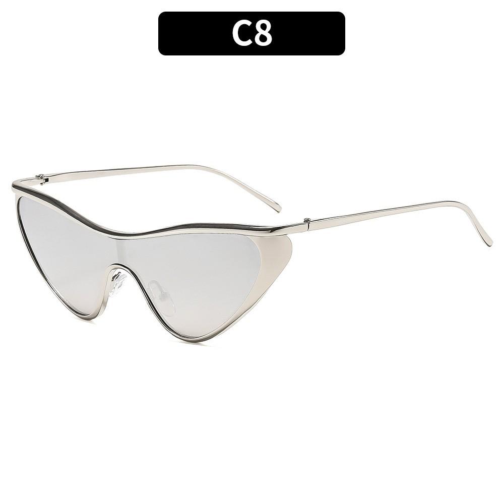 

Stylish Oversized Metal Frame Sun Protection Outdoor Sunglasses, European and American Style Sunglasses for Women.