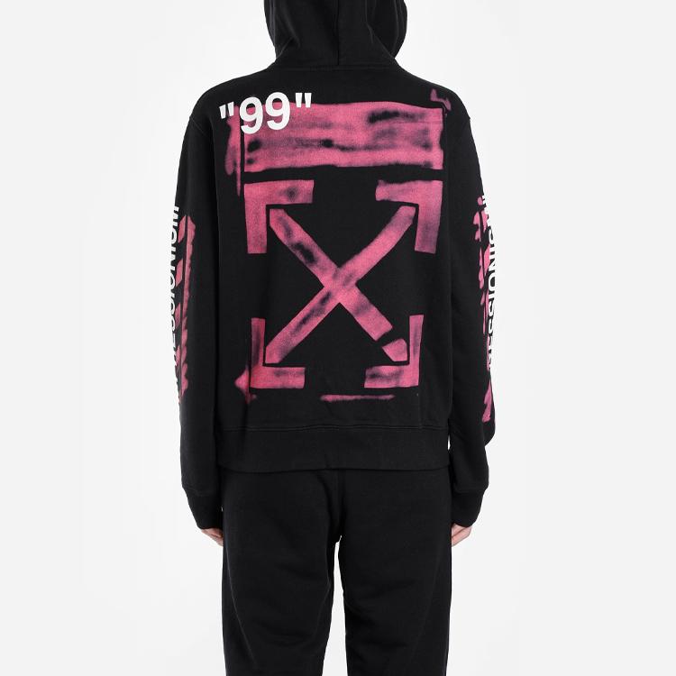 OFF WHITE Diag Stencil Hoodie OMBB034R190030151028